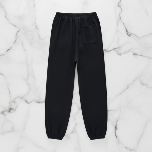 440GSM Men’s Relaxed Fit Loopback Terry Jogger Pants Black